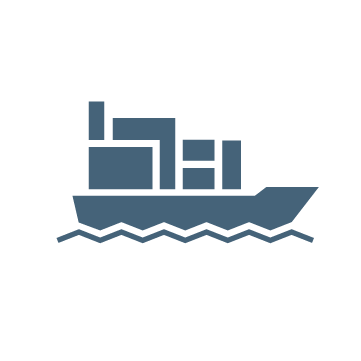 Icon of a cargo ship